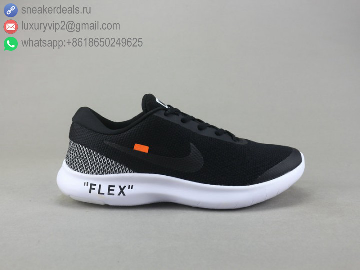 OFF-WHITE X NIKE FLEX EXPERIENCE RN7 CLASSIC BLACK UNISEX RUNNING SHOES